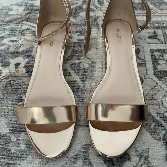 Aldo Metallic Kitten Heel Wedge - Picture 3 of 5